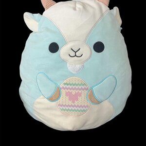 Squishmallows 16 inch Domingo the Blue Goat Holding Egg